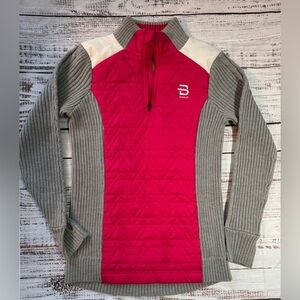 Bjorn Daehlie Half Zip Comfy Sweater Pullover Wool 1/4 Zip Size S